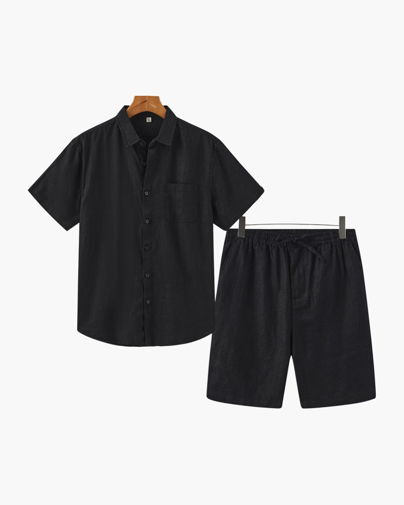 Conjunto de lino Old Money (pantalones cortos)